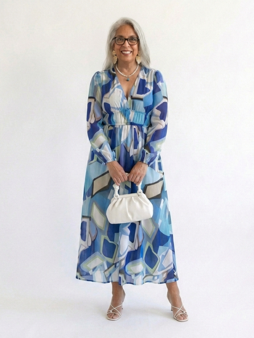 Althea | Lange Mouwen Bloemen Maxi Jurk