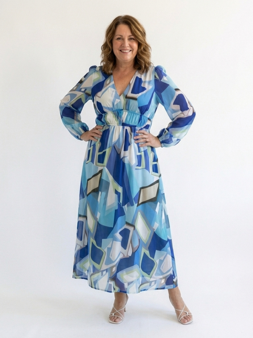 Althea | Lange Mouwen Bloemen Maxi Jurk