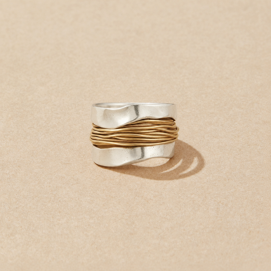 Zilveren Gouden Draadring