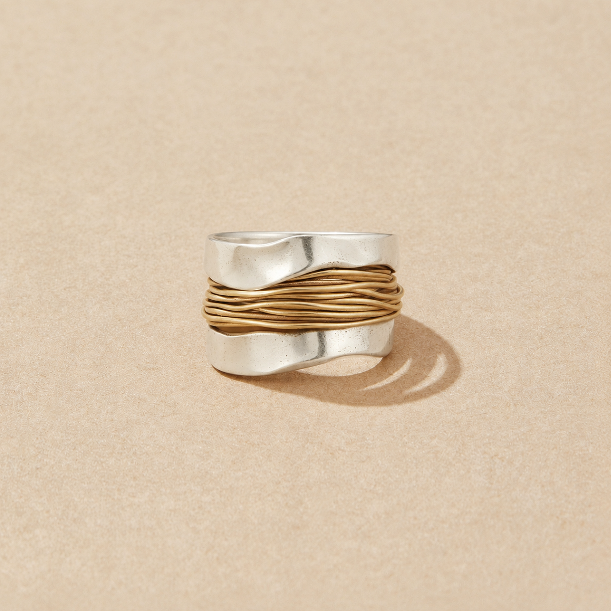 Zilveren Gouden Draadring