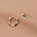 Elegante Oorbellen met Gouden Emaille