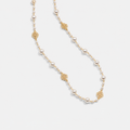 Elegante gouden ketting met parels
