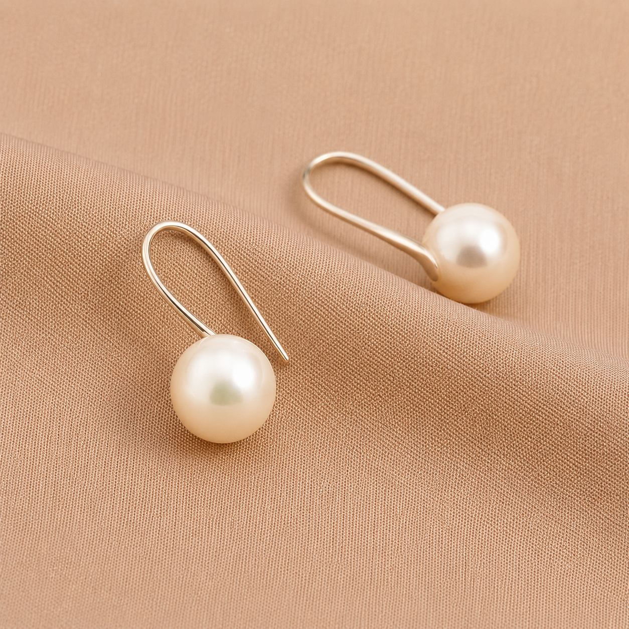 Elegante druppel oorbellen met parels
