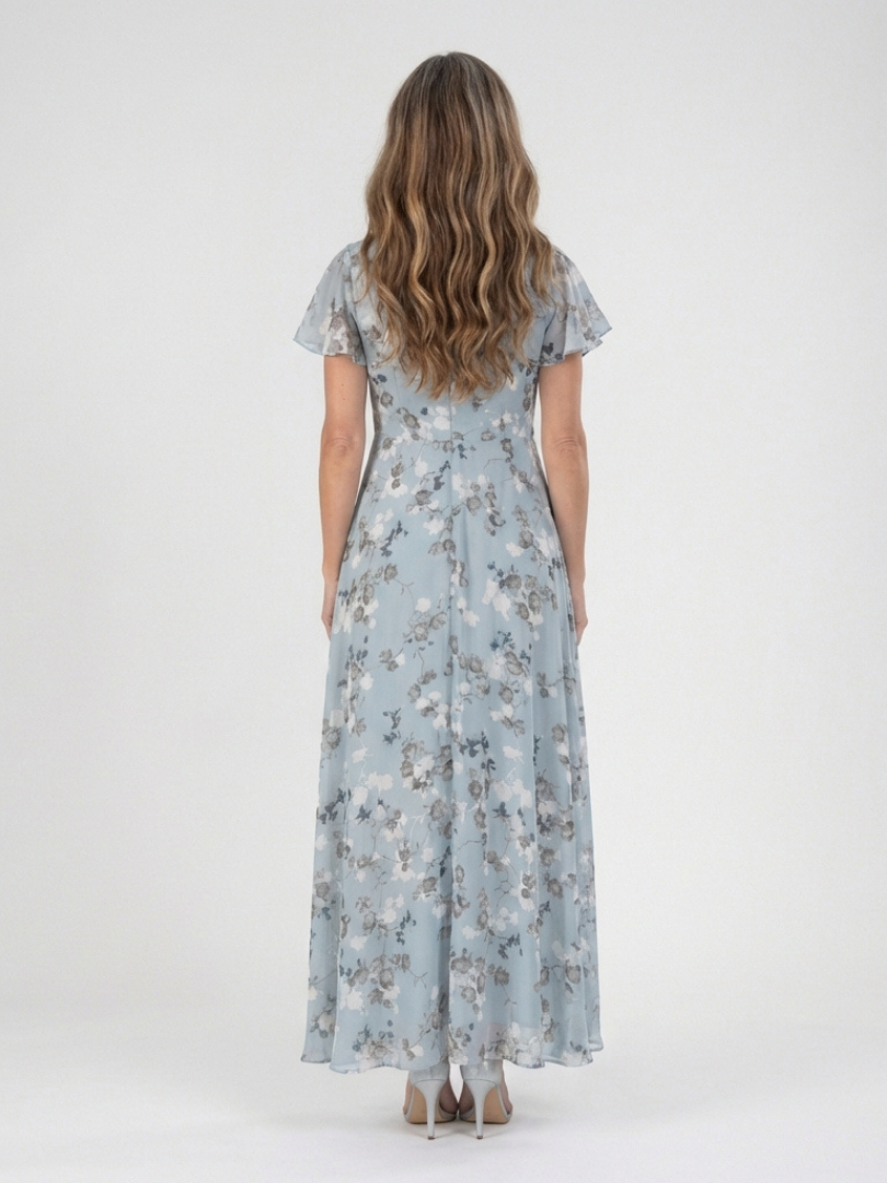 Ismeria | Bloemen Chiffon Maxi Jurk