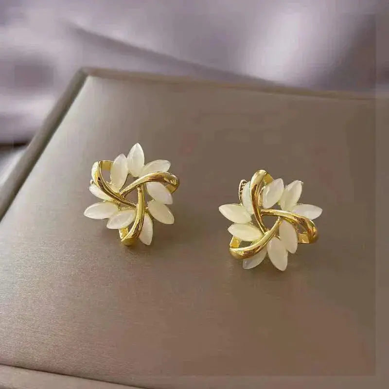 Stud Oorbellen Opale Wit