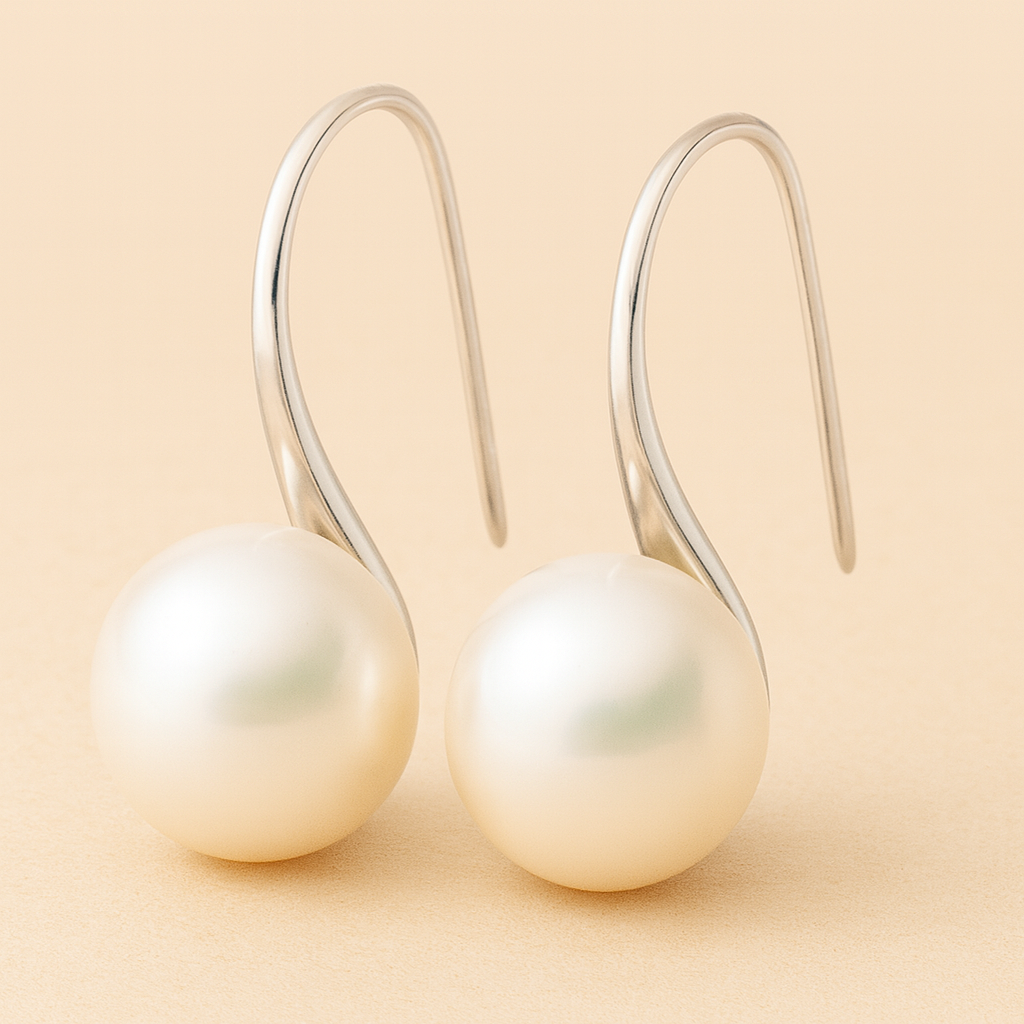 Elegante druppel oorbellen met parels