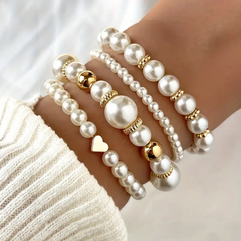 Tijdloze Parelarmbanden Set
