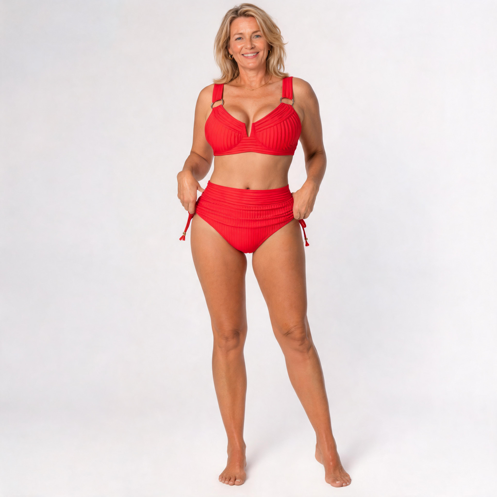 Hoog Getailleerde Tweedelige Badkleding
