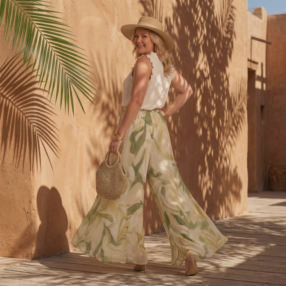 Lysandra | Elegante Luchtige Geprinte Lelie Set