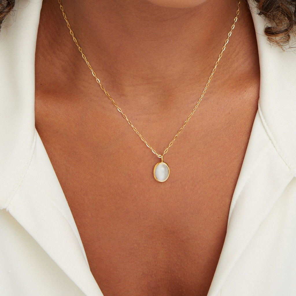 Witte Opal Ketting