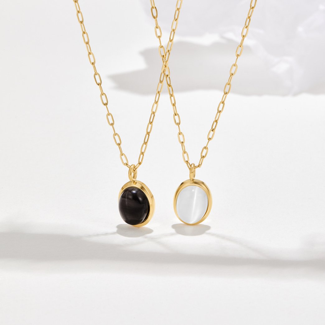 Witte Opal Ketting