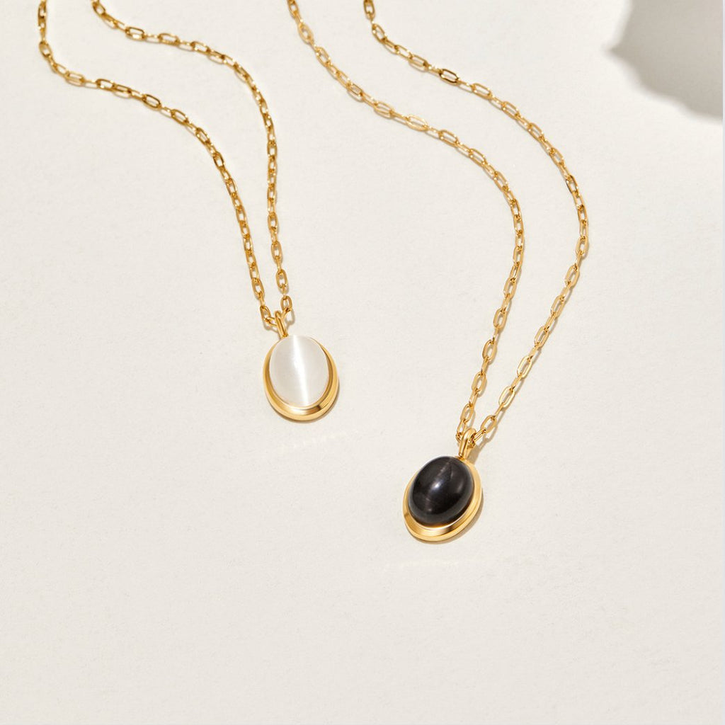 Witte Opal Ketting