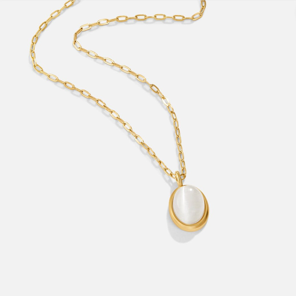 Witte Opal Ketting